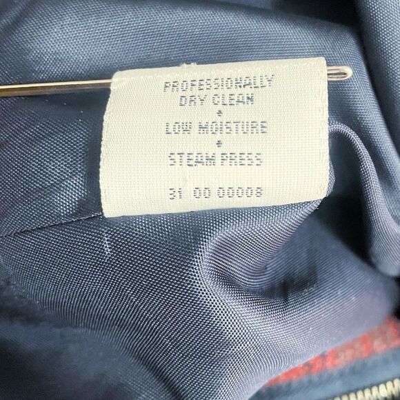 Pendleton Knockabouts Virgin Wool Zip Front Jacket Burgundy Blue Plaid Size 10 - Picture 15 of 16